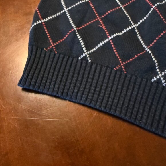 Vintage Brooks Brothers 346 XL Sweater Navy Red Golf Preppy Y2K - Picture 7 of 8